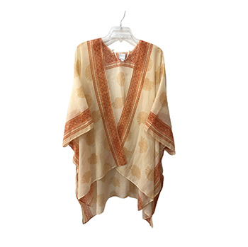 Slub Printed Slit Shawl