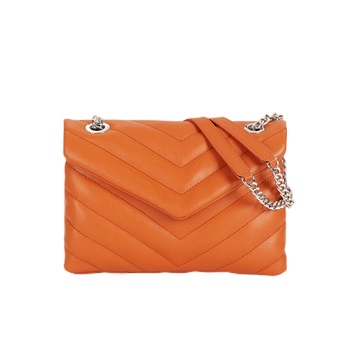 Chevron Quilted Flap Shoulder Bag