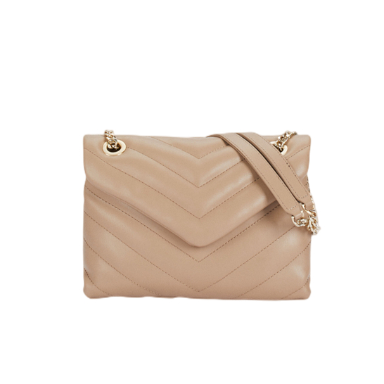 Chevron Quilted Flap Shoulder Bag