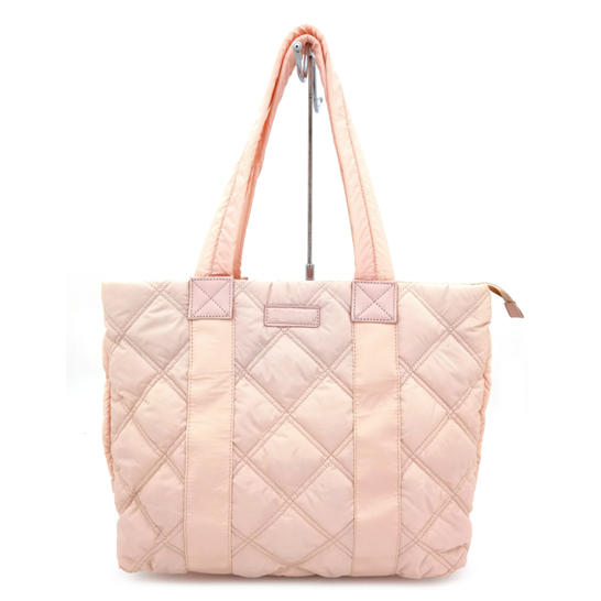 Check Quilted Nylon Shopper Bag