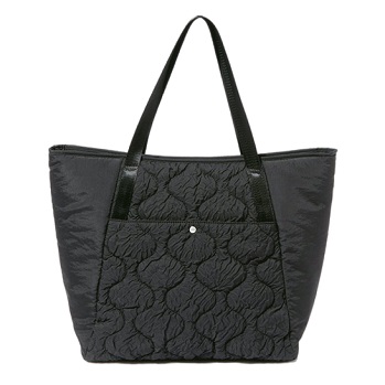 Geometry Quilted Patchwork Ruffle Nylon Shopper Bag