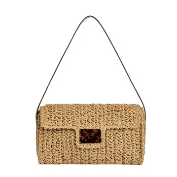 Acrylic Buckle Paper Woven Bag