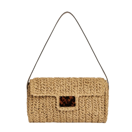 Acrylic Buckle Paper Woven Bag