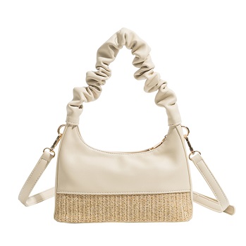 Ruffle Handle Contrast Colour Patchwork Crossbody Bag