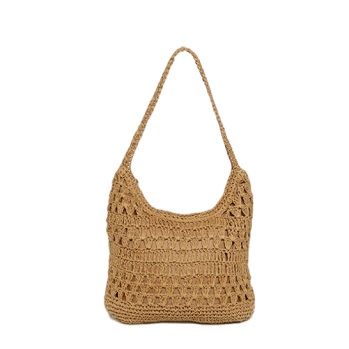 Hollowed Paper Woven Shoulder HOBO Bag