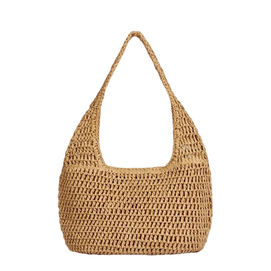 Solid Colour Paper Woven Bag