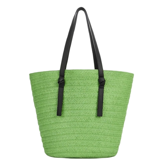 Knotted Handle Paper Woven Bag