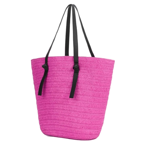 Knotted Handle Paper Woven Bag