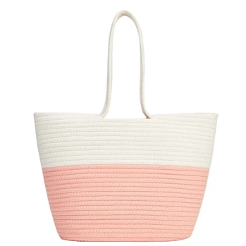 Contrast Colour Cotton Woven Bag