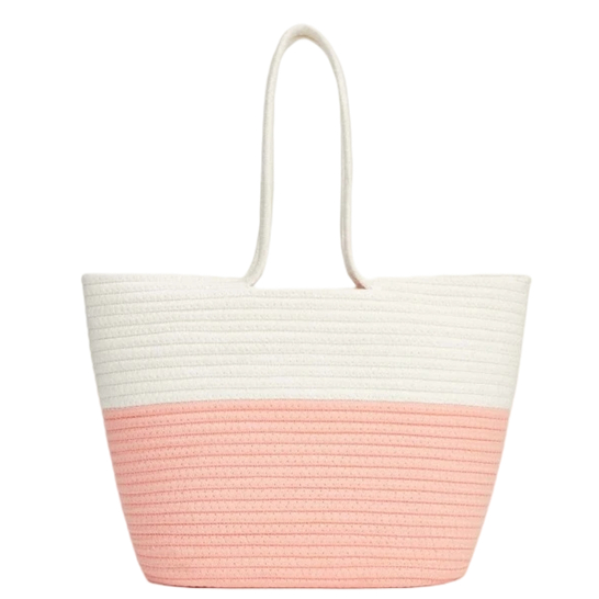 Contrast Colour Cotton Woven Bag