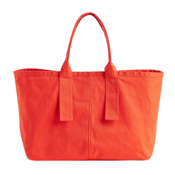 Solid Colour Big Canvas Shopper Bag
