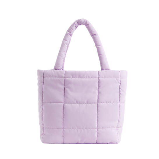 Check Quilted Tote Shopper Bag