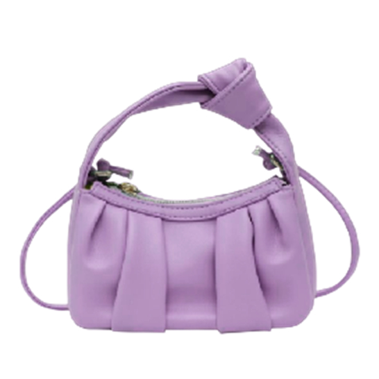 Knotted Handle Ruffle Crossbody Bag