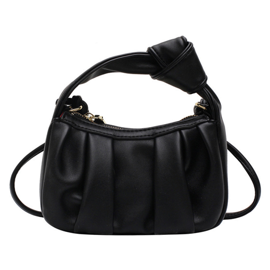 Knotted Handle Ruffle Crossbody Bag