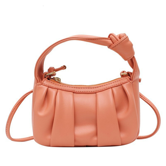 Knotted Handle Ruffle Crossbody Bag