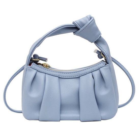 Knotted Handle Ruffle Crossbody Bag