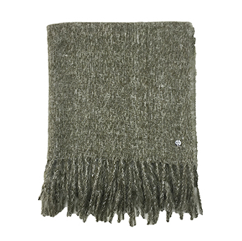 Plain Color Clipped Bristle Woven Scarf