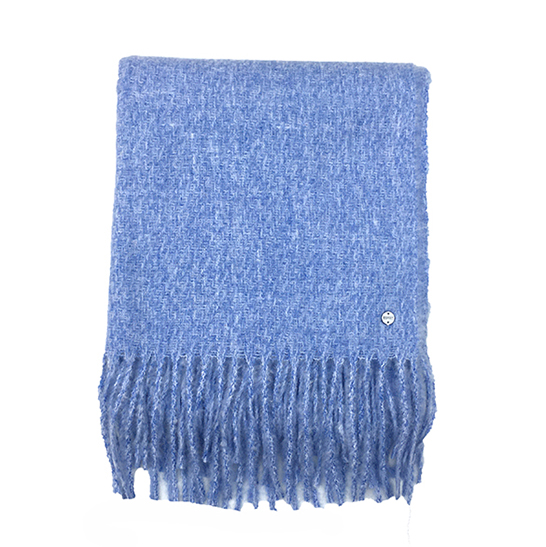 Plain Color Clipped Bristle Woven Scarf