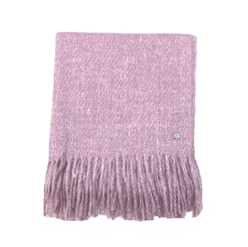 Plain Color Clipped Bristle Woven Scarf