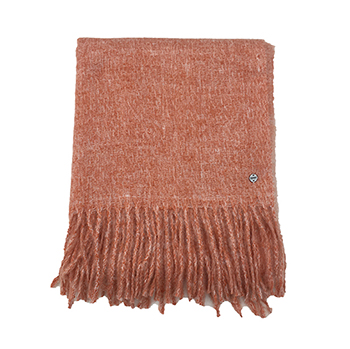 Plain Color Clipped Bristle Woven Scarf