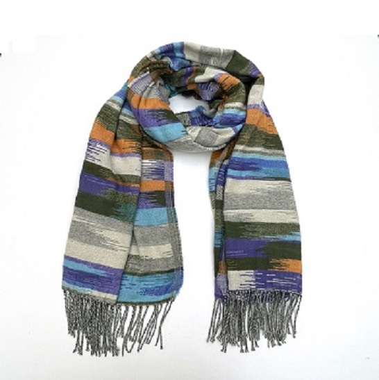 Striped Knitted Scarf