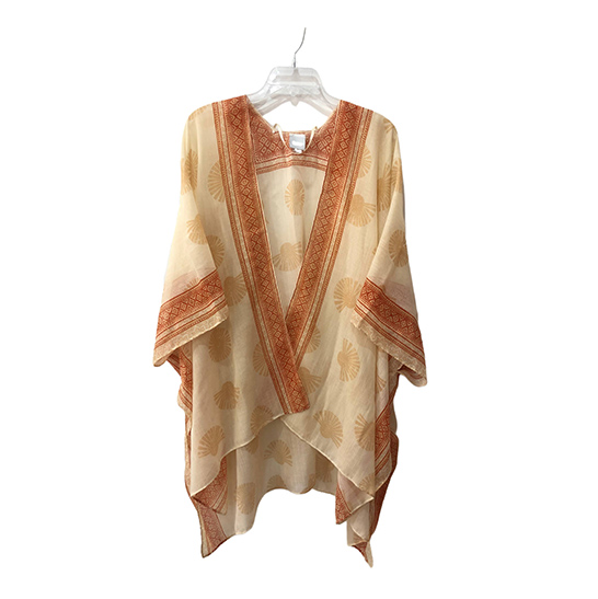 Slub Printed Slit Shawl