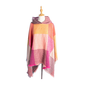 Multicolored Check Woven Shawl