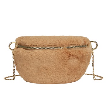 Chain belt Teddy Fake Fur Fanny Pack