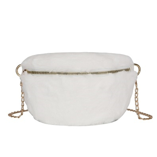 Chain belt Teddy Fake Fur Fanny Pack