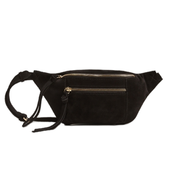 Leather+Suede Patchwork Fanny Pack
