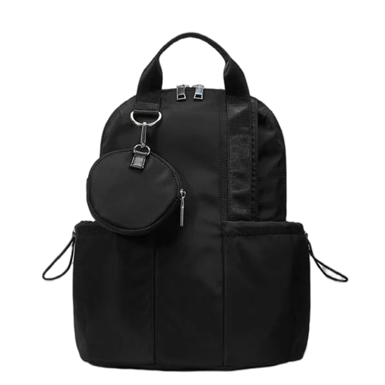 Nylon Mini Backpack+Round Coin Purse 2PCS Set