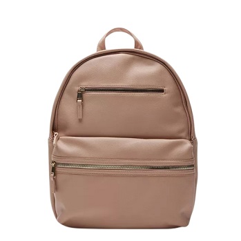 Zipper Closure PU Backpack