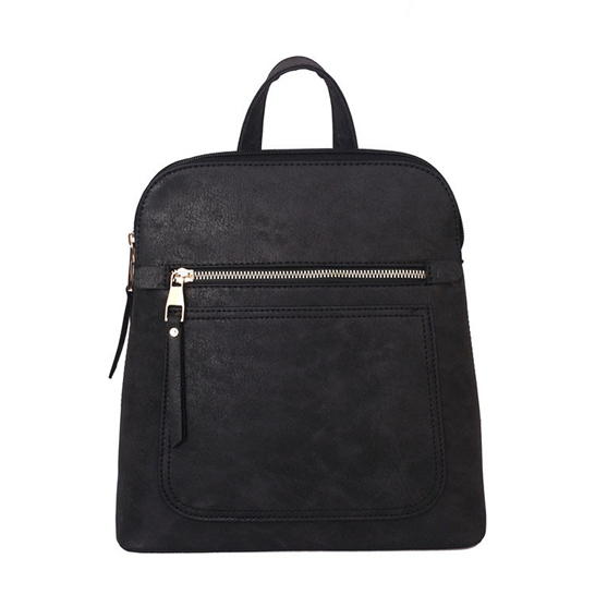 Solid Colour Simple Style Backpack
