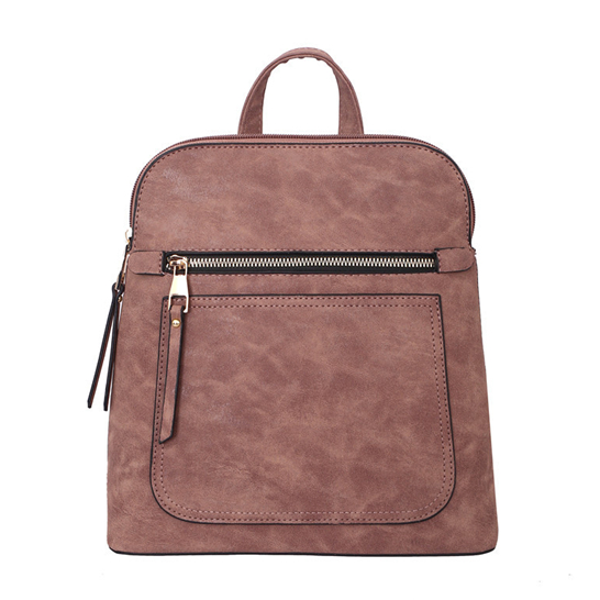 Solid Colour Simple Style Backpack