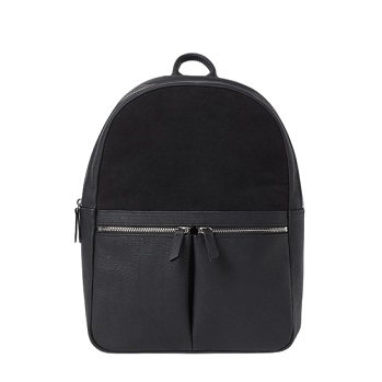 Suedette+PU Patchwork Backpack
