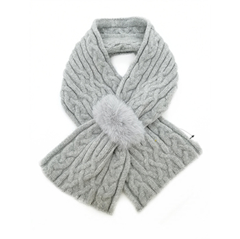 Stretch Knitted Cable Scarf