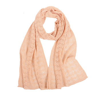 Hollow-Out Lightweight Knitted Scarf
