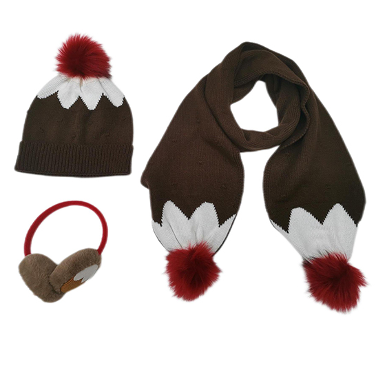 Christmas Launching 3 in 1 Scarf Hat Earmuff Set