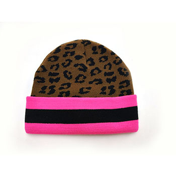 Leopard Cuff Beanie