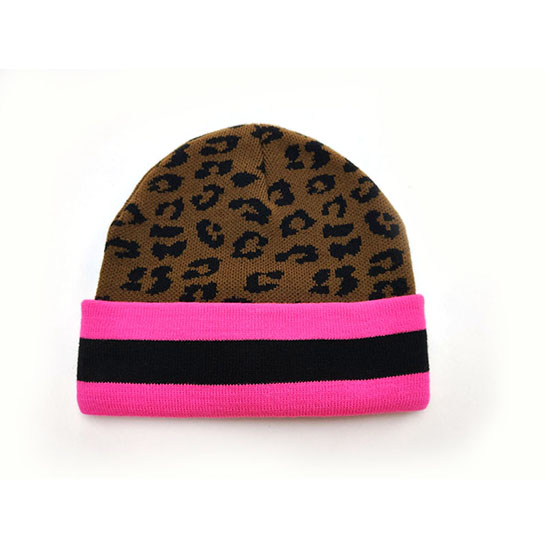 Leopard Cuff Beanie