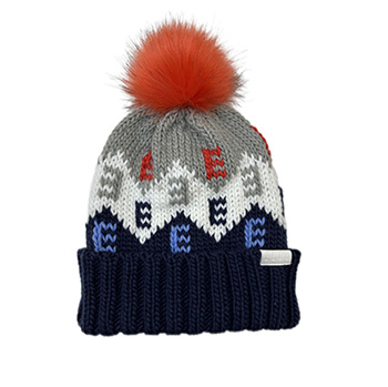 Women Character Knit Beanie With Pompom