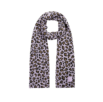 Wool-blend Knit Leopard Scarf