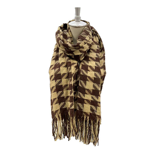 Houndstooth Woven Scarf