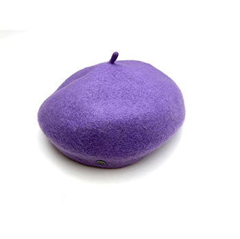 100% Wool Women Purple Beret