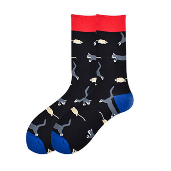 Cats and Mice Jacquard Socks