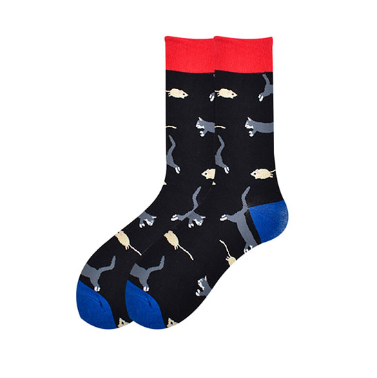 Cats and Mice Jacquard Socks