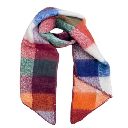 Rainbow-paneled Woven Scarf