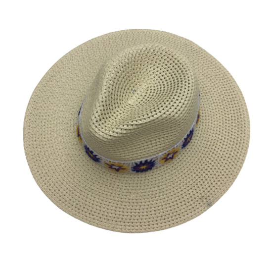 Women Straw Hat With Decorative Belt