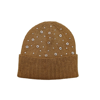Knitted Beanie With Decoration