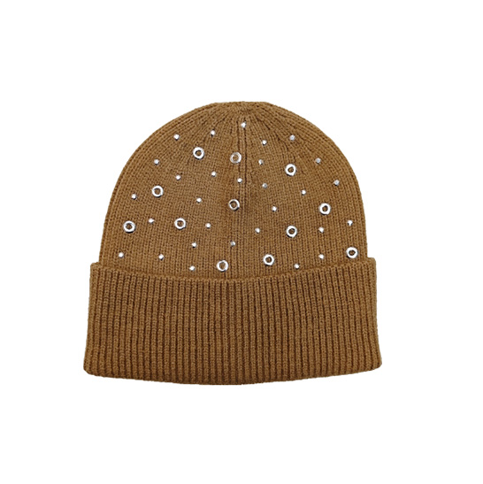 Knitted Beanie With Decoration